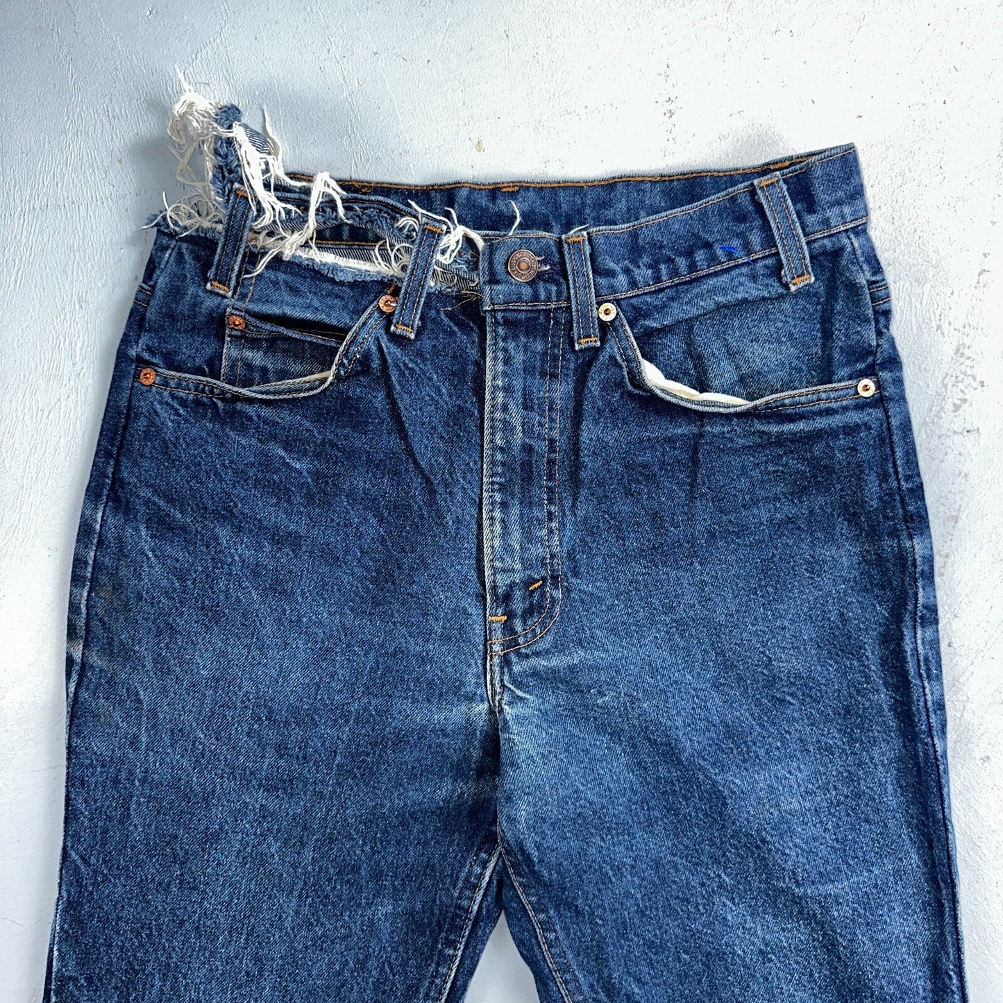 Levis 517 Vintage 90s USA Orange Tab Bootcut Flare Blue Worn Jeans Thrash 32x32