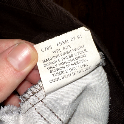 Levis Vintage 70s 517 35x32 Bootcut Pants Brown Polyester Slacks Act 33x31