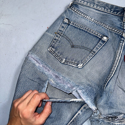 Levis 501 Vintage 80s Redline Selvedge USA XX Jeans Light Wash 1980s Act 28x32