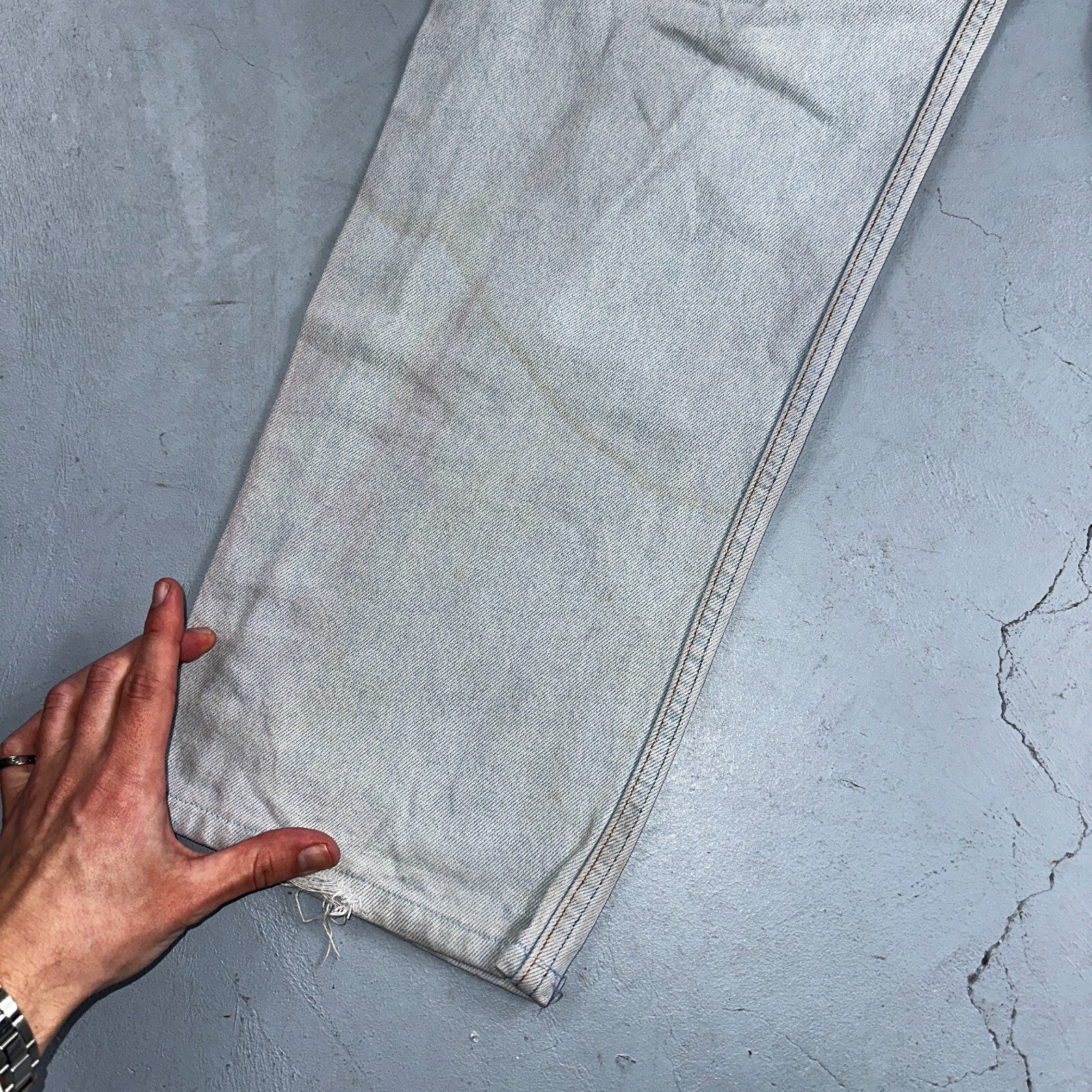 Levis 501 Vintage 90s Europe XX Straight Leg Jeans Light Wash 38x36 Act 35x27