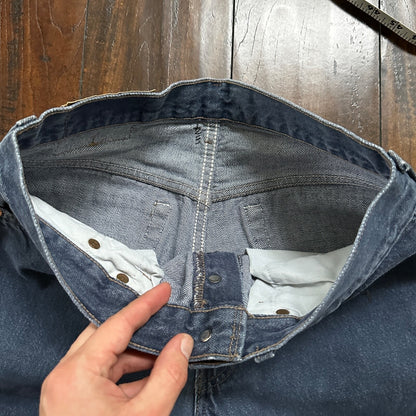 Levis VTG 90s 501 Button Fly 31x32 USA Tag Jeans Straight Wash Blue XX Act 28x31