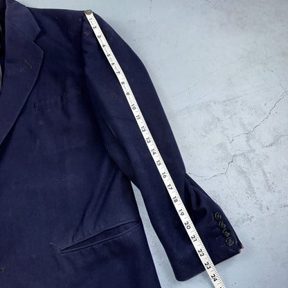 VTG Mens 2 PC Suit 42 Jacket Coat Pants Blue Rockabilly 1950s Thrashed Ripped