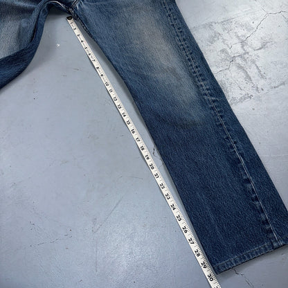 Levis 501 Vintage 90s USA XX Straight Leg Jeans Blue Light Wash 34x36 Act 32x30