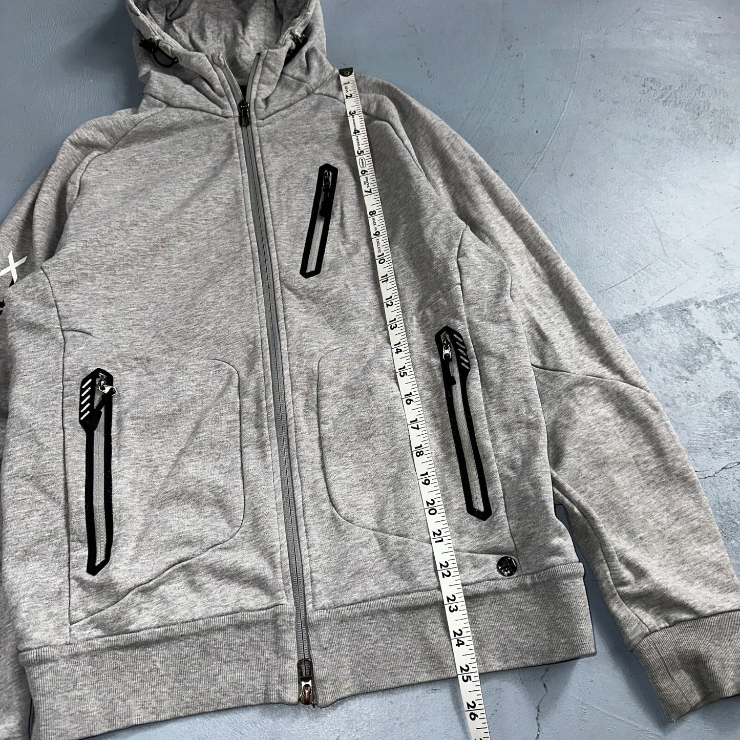 RLX Ralph Lauren Hoodie Mens Medium Gray Hybrid Pullover Gray Logo Training Gym