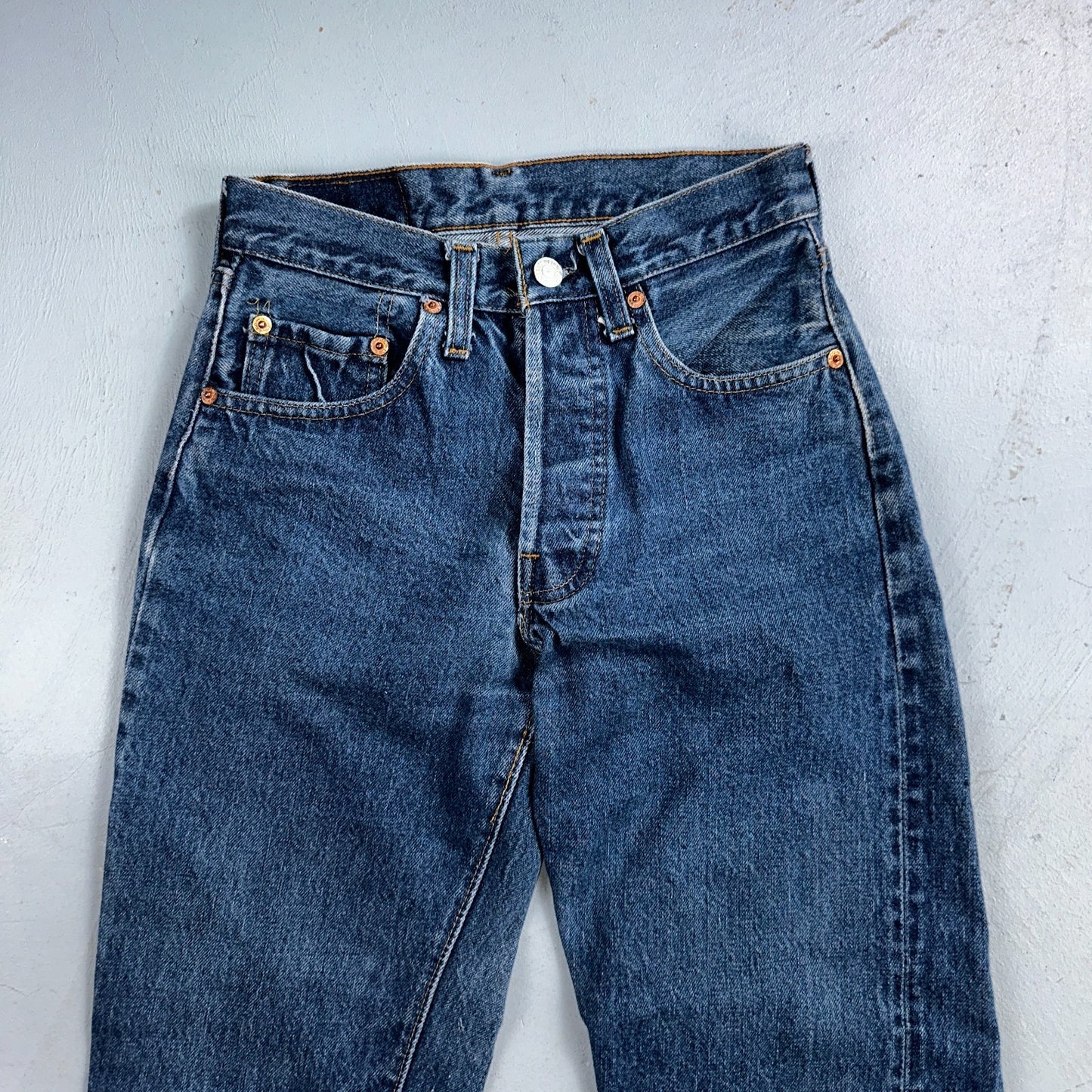 Levis 501 Vintage 80s Redline Selvedge USA XX Jeans Med Wash 27x32 Act 24x28
