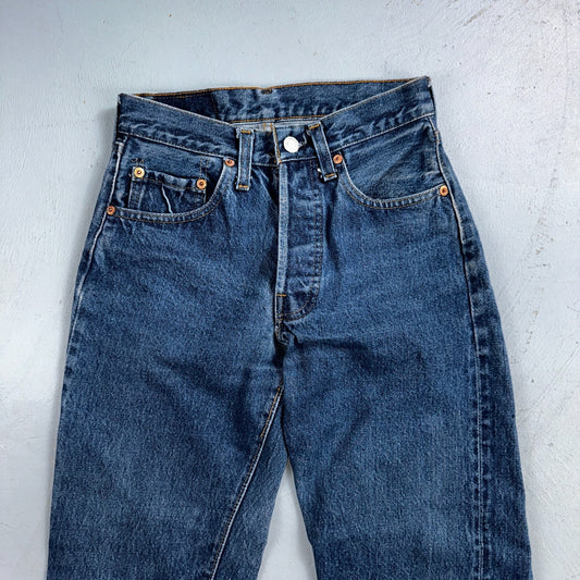 Levis 501 Vintage 80s Redline Selvedge USA XX Jeans Med Wash 27x32 Act 24x28