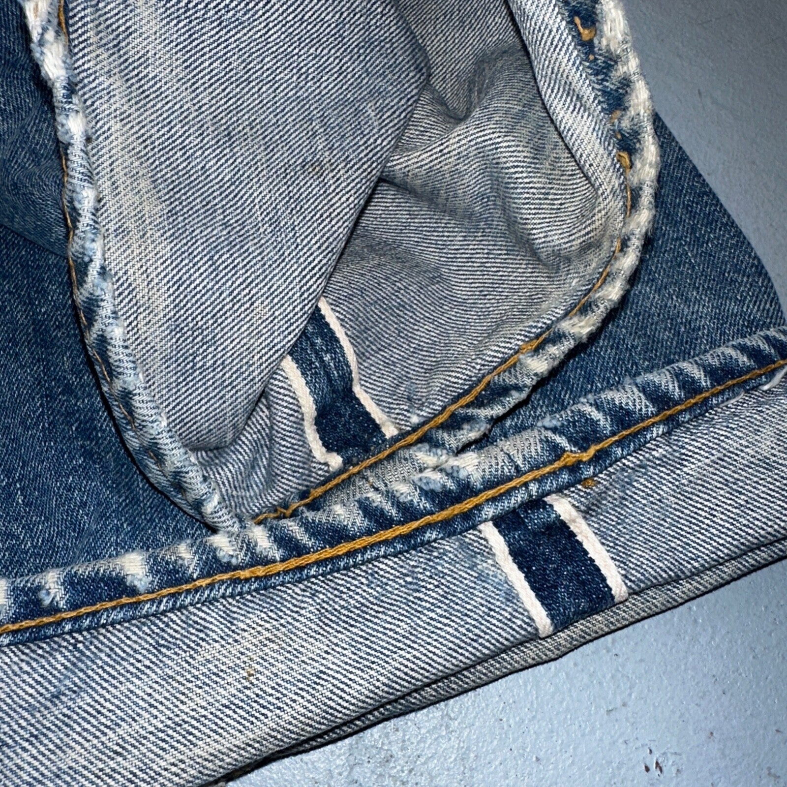 Levis 501 VTG 70s SS Redline Selvedge Jeans XX Med Wash 35x32 Act 32x28