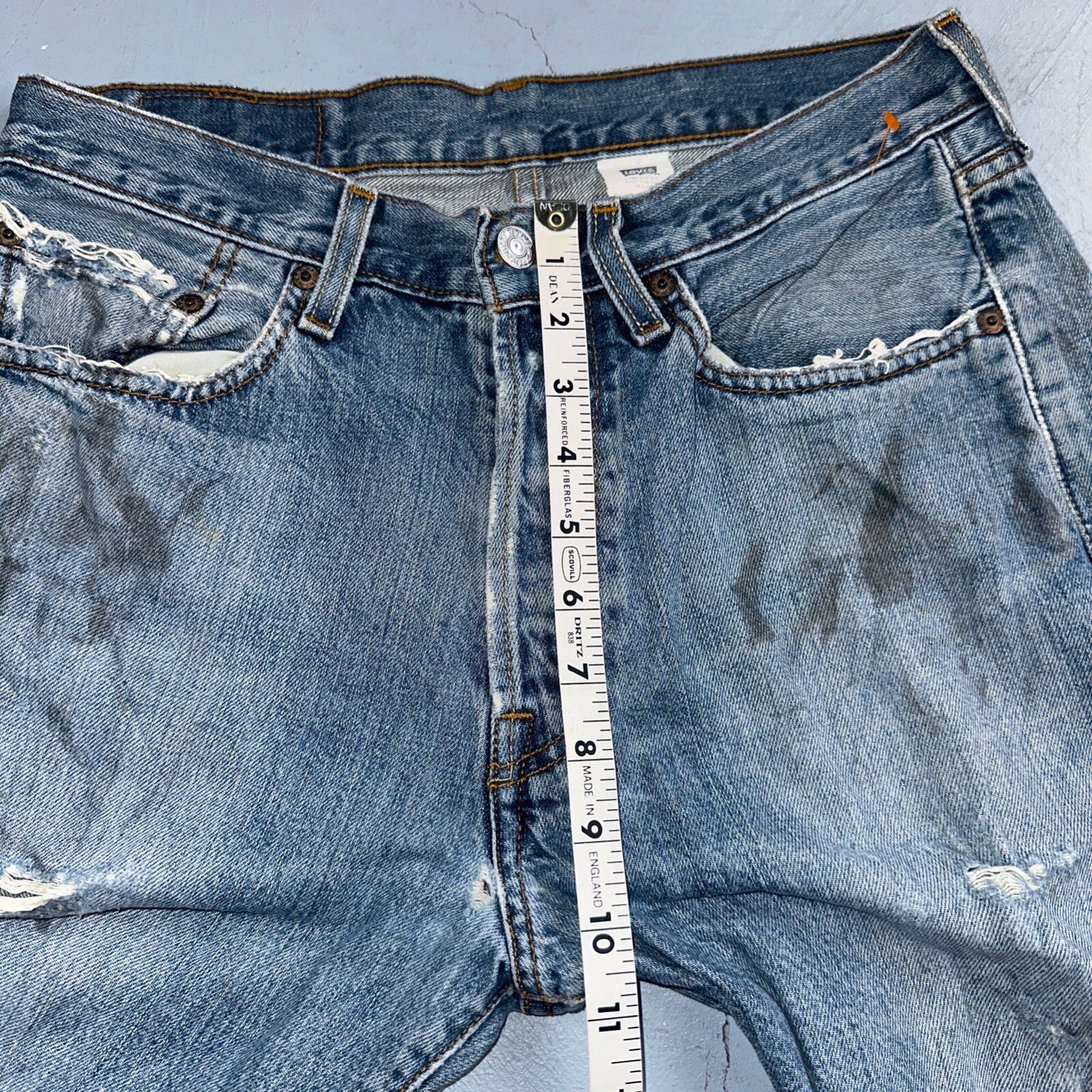 Levis 501 Vintage Y2K Mexico Straight Leg Jeans 31x32 90s Med Wash Act 30x30