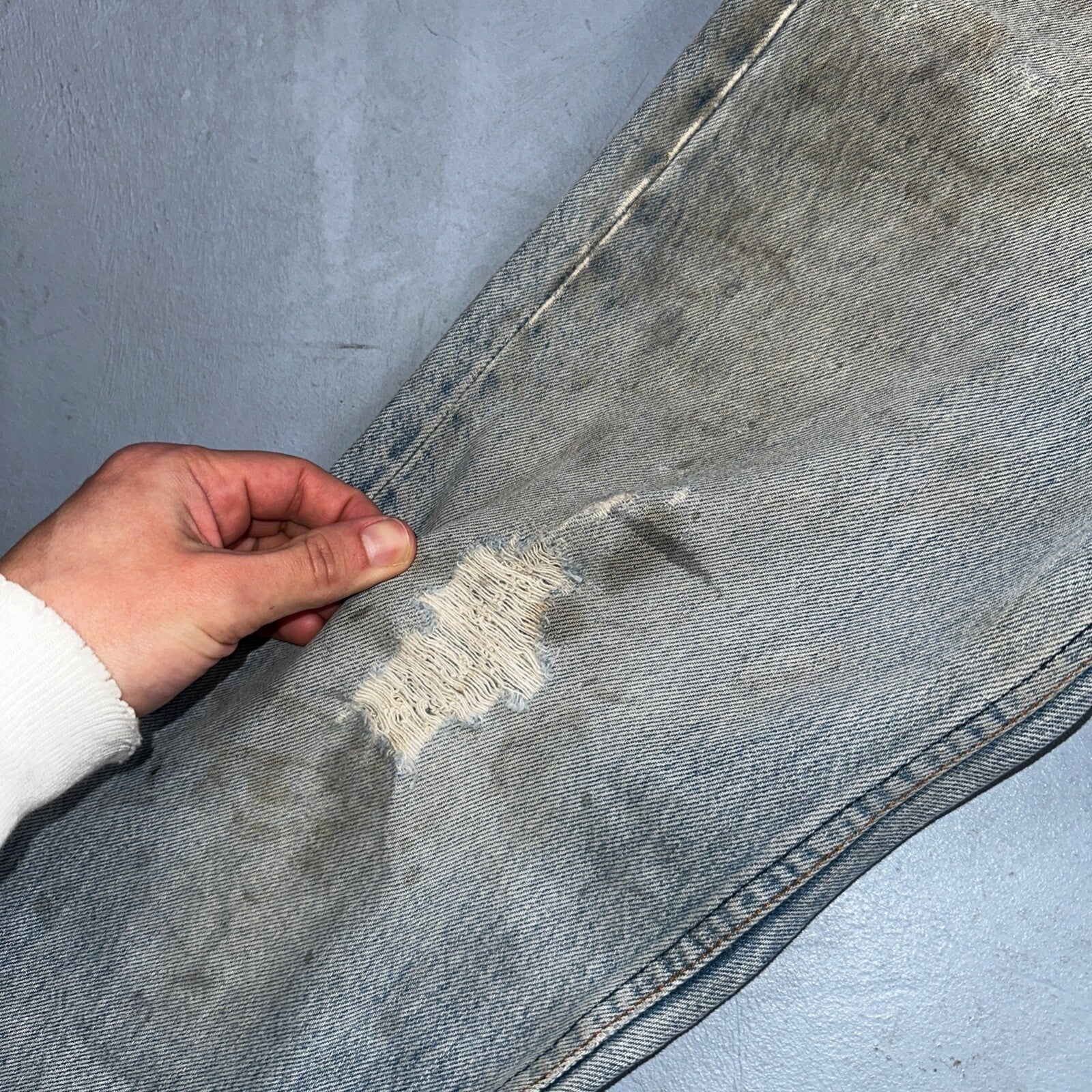 Levis 501 Vintage 90s USA XX Straight Leg Jeans Blue Light Wash 29x32 Act 28x31