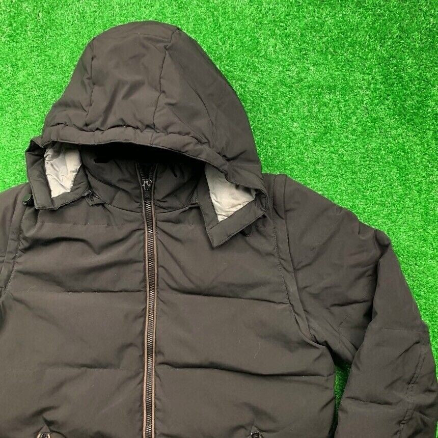 Vince Camuto Men's Hooded Down Puffer Jacket Small Black Warm To Vest Winter