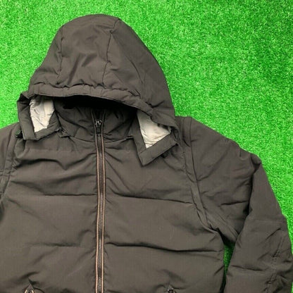 Vince Camuto Men's Hooded Down Puffer Jacket Small Black Warm To Vest Winter