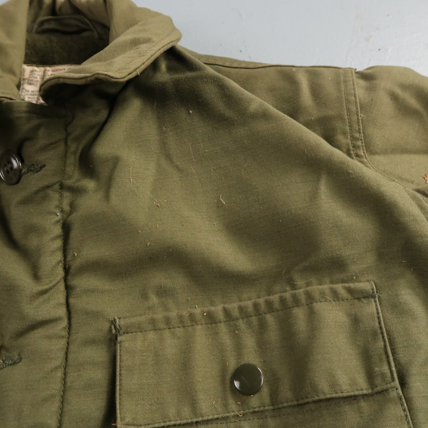 VTG 70s USN US Navy Military A-2 Intermediate Cold Weather Deck Jacket Small A2