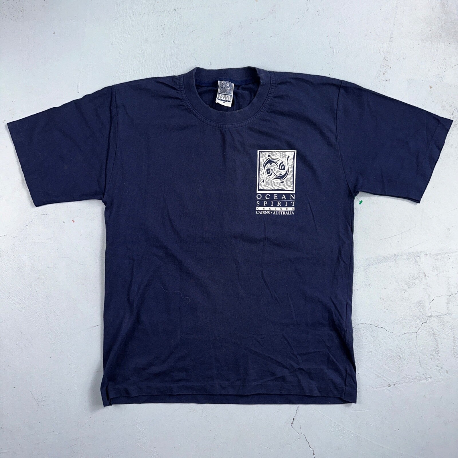 Ocean Spirit Australia VTG T Shirt Great Barrier Reef Navy 90s Medium Travel Lov
