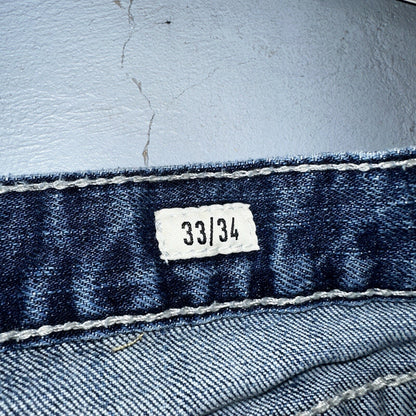 Ariat Jeans Mens 33x34 Blue M4 Boot Cut Relaxed Coltrane Jeans Denim Medium Wash