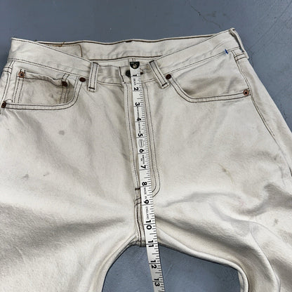 Levis 501 Vintage 90s USA XX Straight Leg Jeans White Stained 32x34 Act 30x33