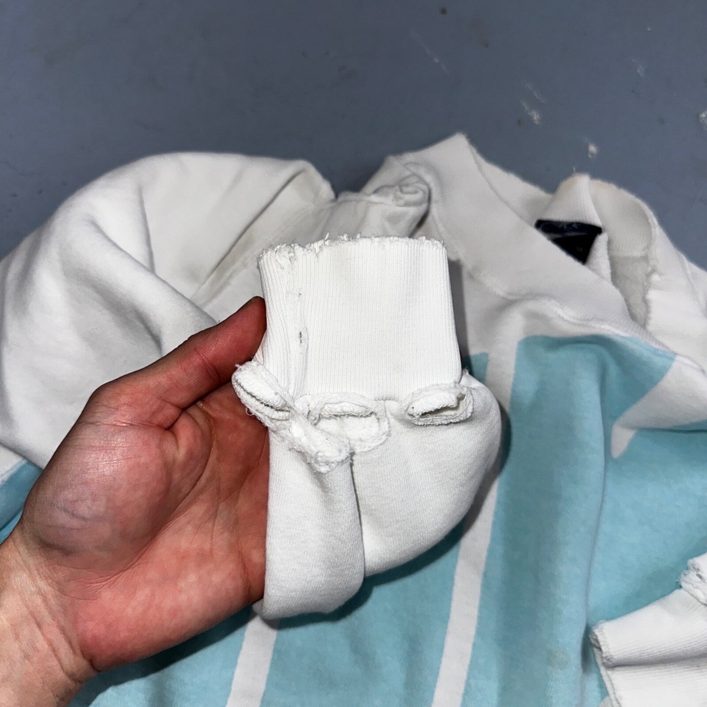 Nike VTG 80s Sweatshirt Crewneck Spell Out Huge Big USA Logo 1980s White Jumper