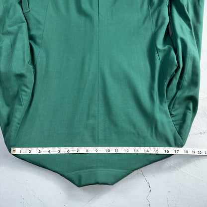 40L VTG Pendleton Mens Blazer Sport Coat Two Gold Button Jacket Green Suit Wool