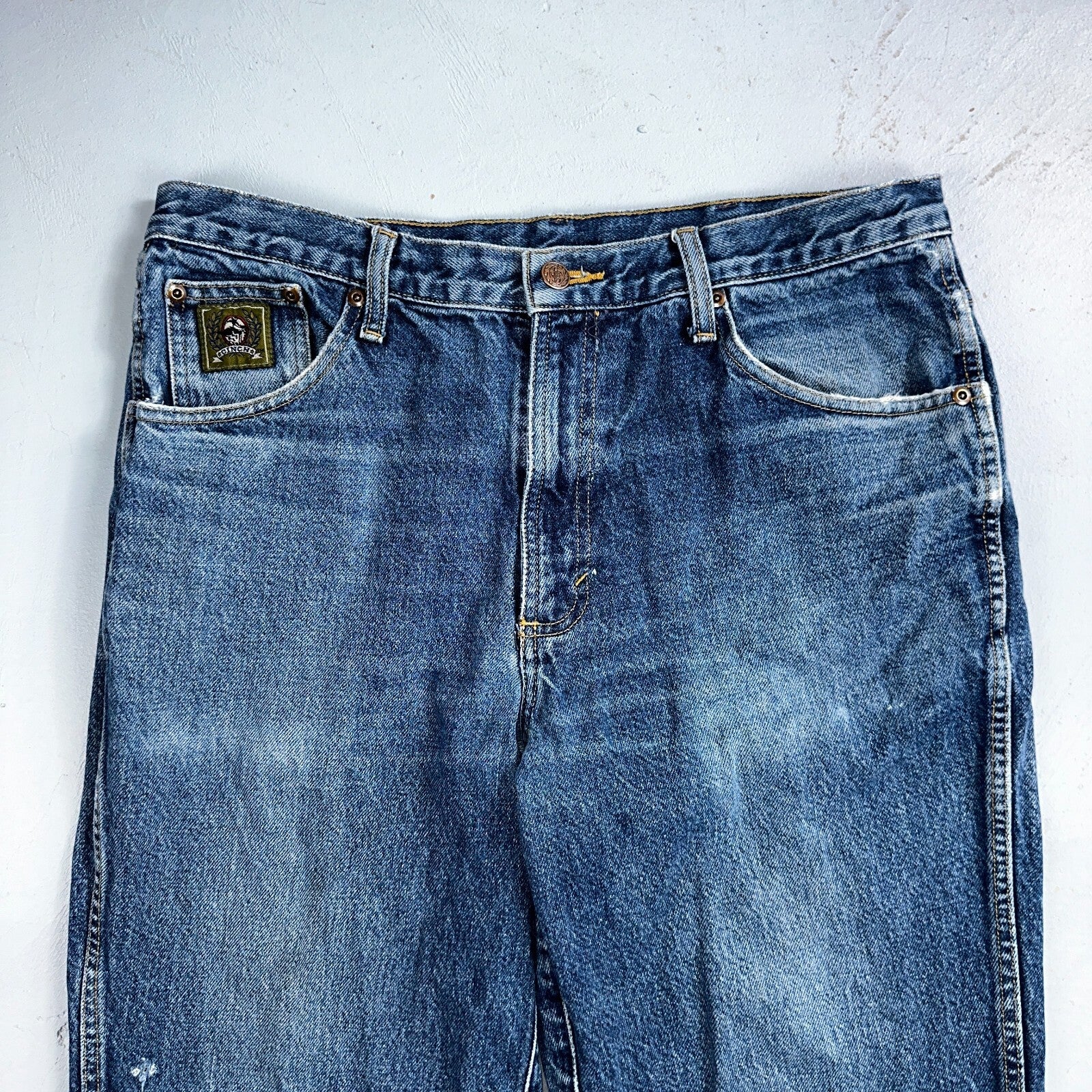 CINCH Slim Leg Jeans Men’s 34X34 Blue Wash Denim Western VTG 90s Cowboy