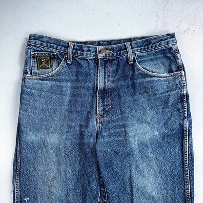 CINCH Slim Leg Jeans Men’s 34X34 Blue Wash Denim Western VTG 90s Cowboy