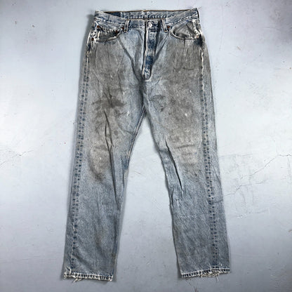 Levis 501 Vintage Y2K 90s XX Straight Leg Jeans Blue Light Wash 36x34 Act 33x32