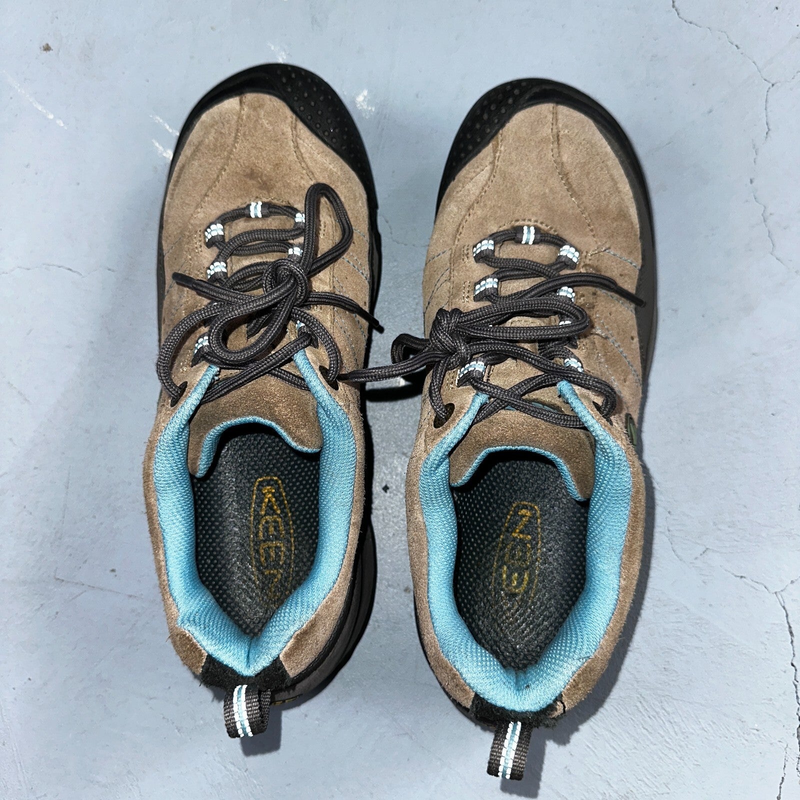 Keen Suede Leather Cap Toe Lace-Up Hiking Outdoor Shoes Women's 10