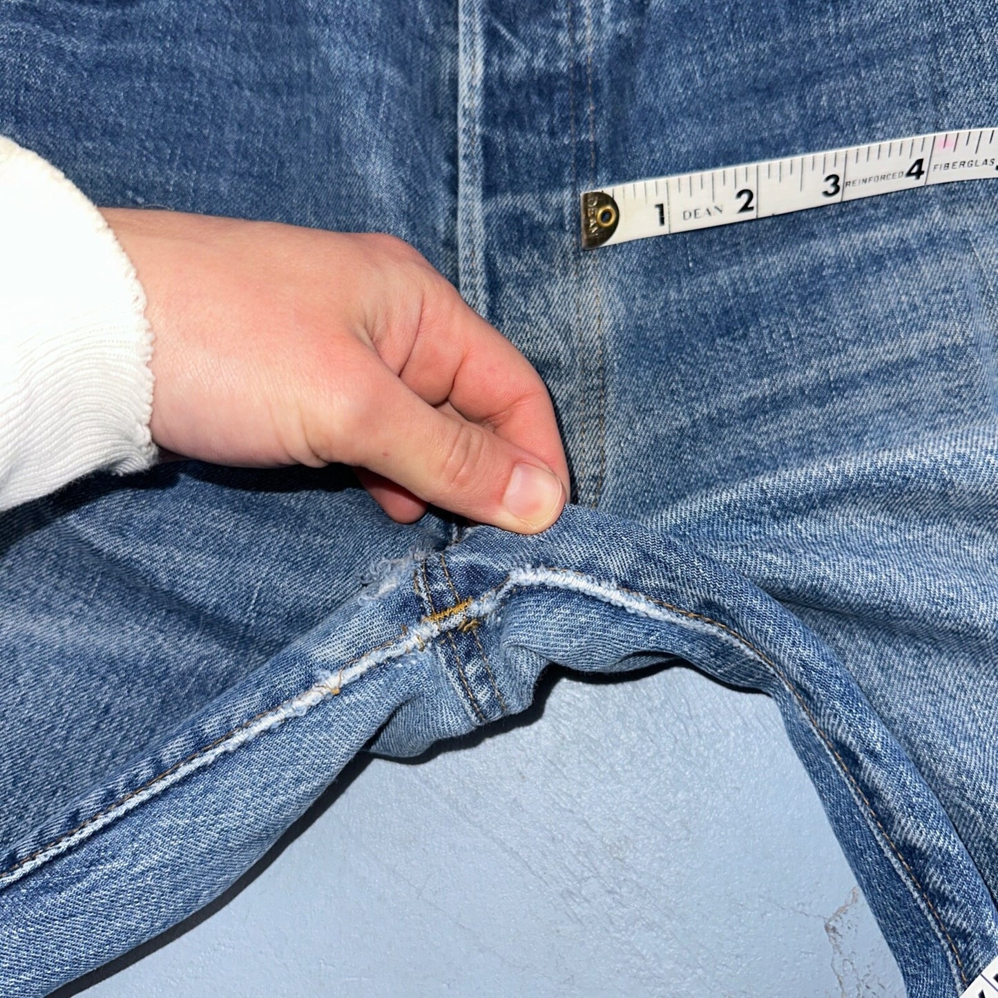 Levis 501 Vintage 80s Redline Selvedge USA XX Jeans Light Wash 40x34 Act 36x28