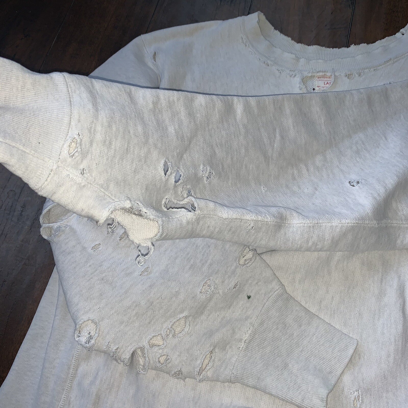 Vintage Champion 1960s True USA Reverse Weave Sweatshirt Gray Basic Crewneck 60s