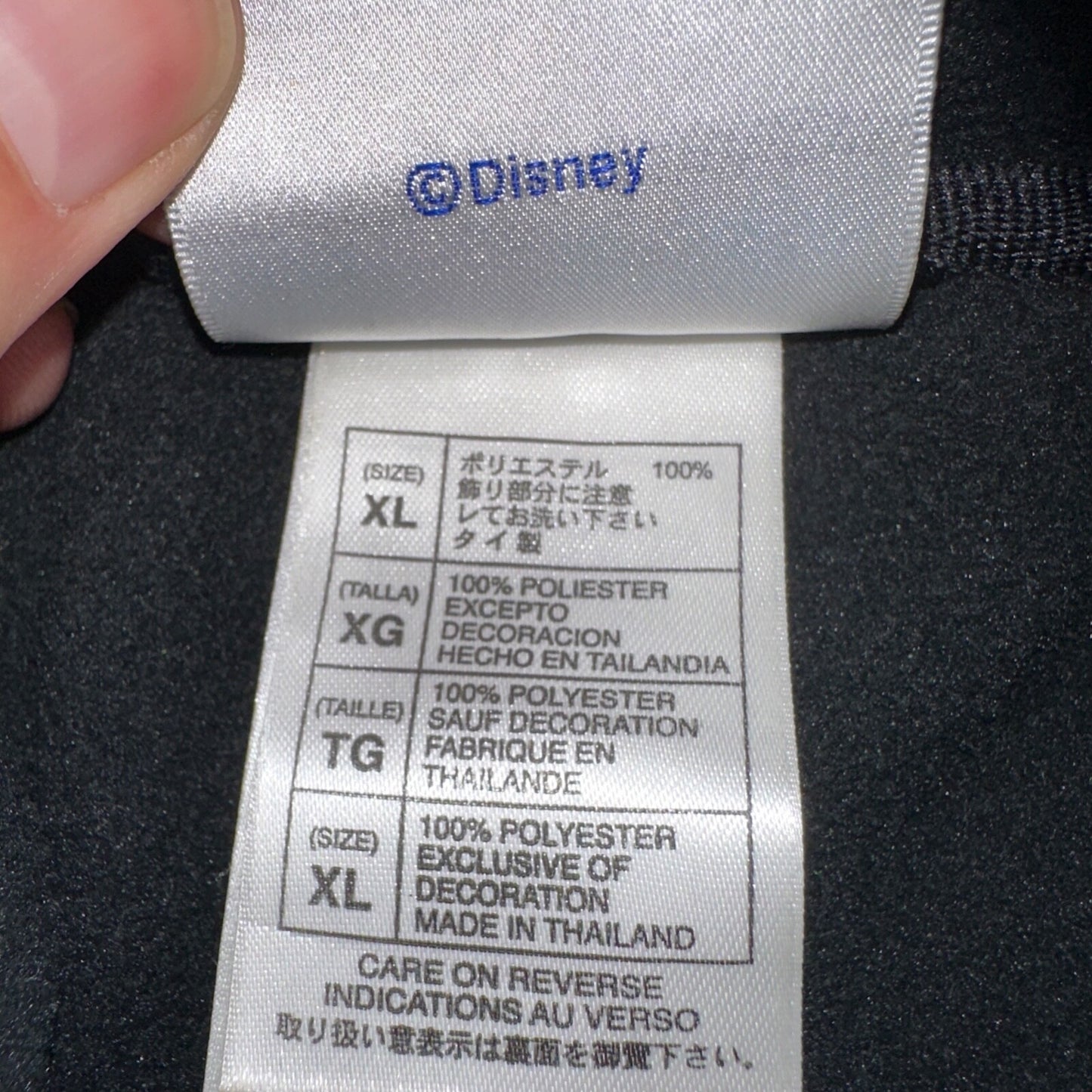 Walt Disney World Mickey Mouse Mens Full Zip Fleece Pull Over Sweat Shirt XL