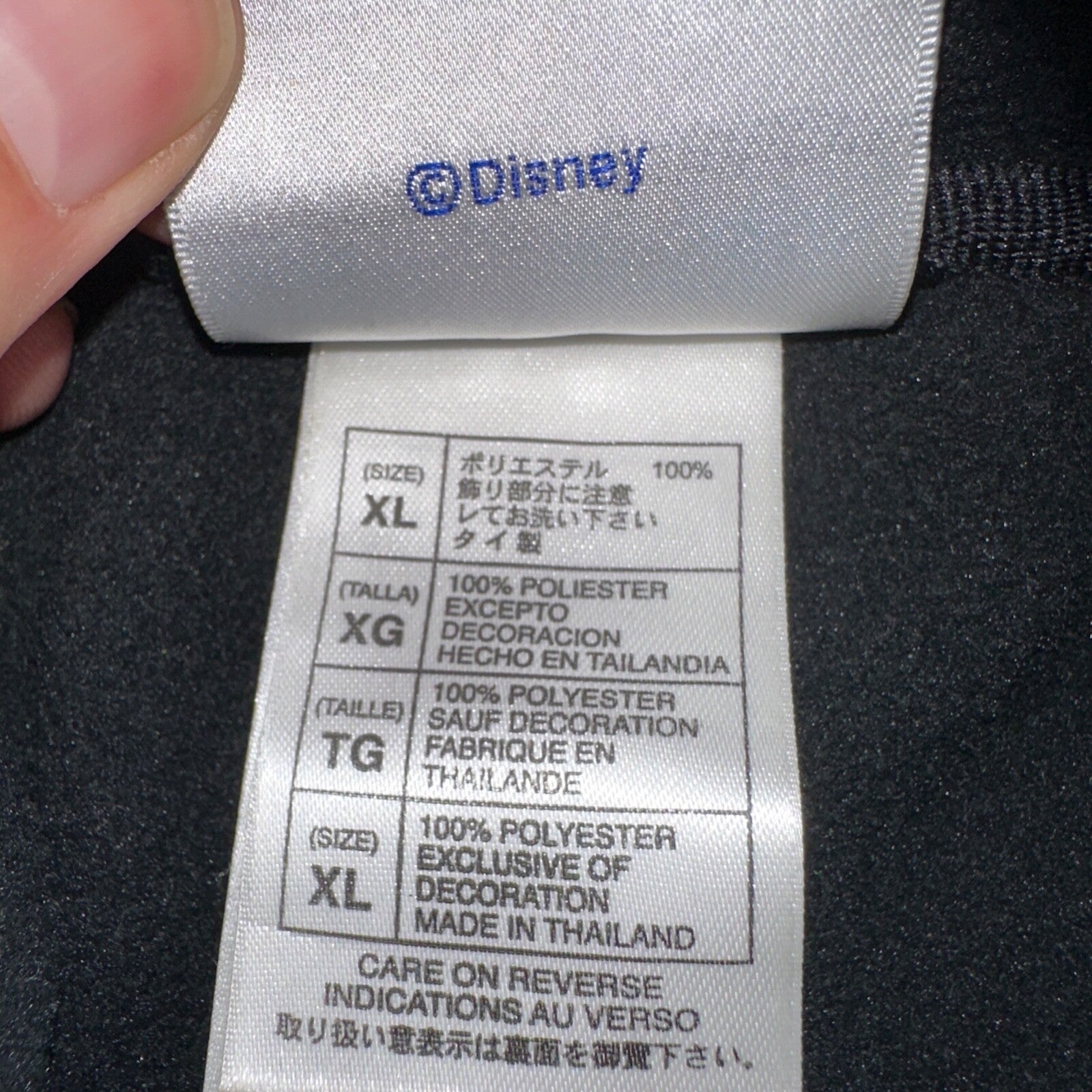 Walt Disney World Mickey Mouse Mens Full Zip Fleece Pull Over Sweat Shirt XL