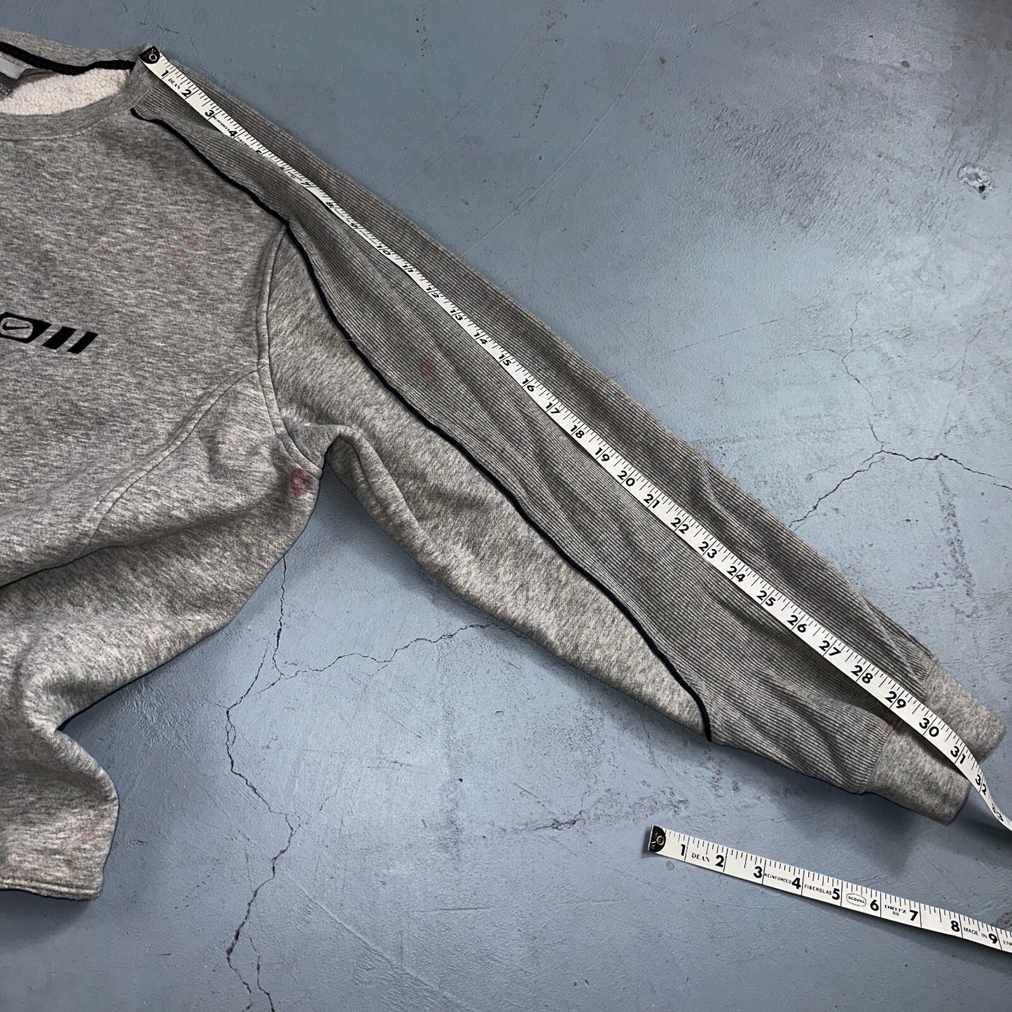 Nike 2XL Silver Tag Sweatshirt 90s VTG Crewneck Y2K Speed Stained Air Max Promo