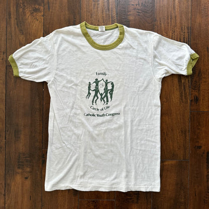 Catholic Congress Youth Love Jesus Vintage T Shirt 70s Hanes Family Bible Equal