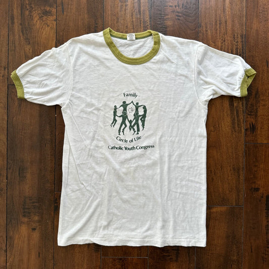 Catholic Congress Youth Love Jesus Vintage T Shirt 70s Hanes Family Bible Equal