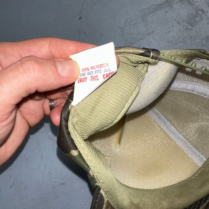 Balderson Camo Green 80s VTG Hat Cap Snapback Otto Trucker Hunting Woodland