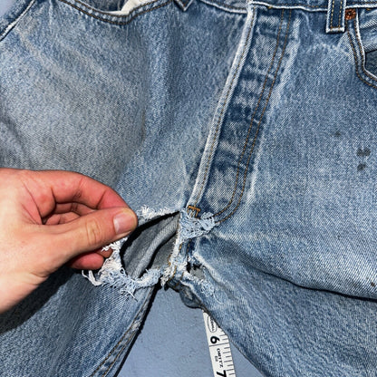 Levis 501 Vintage Y2K XX Straight Leg Jeans 33x36 Light Wash 2000s Act 31x32