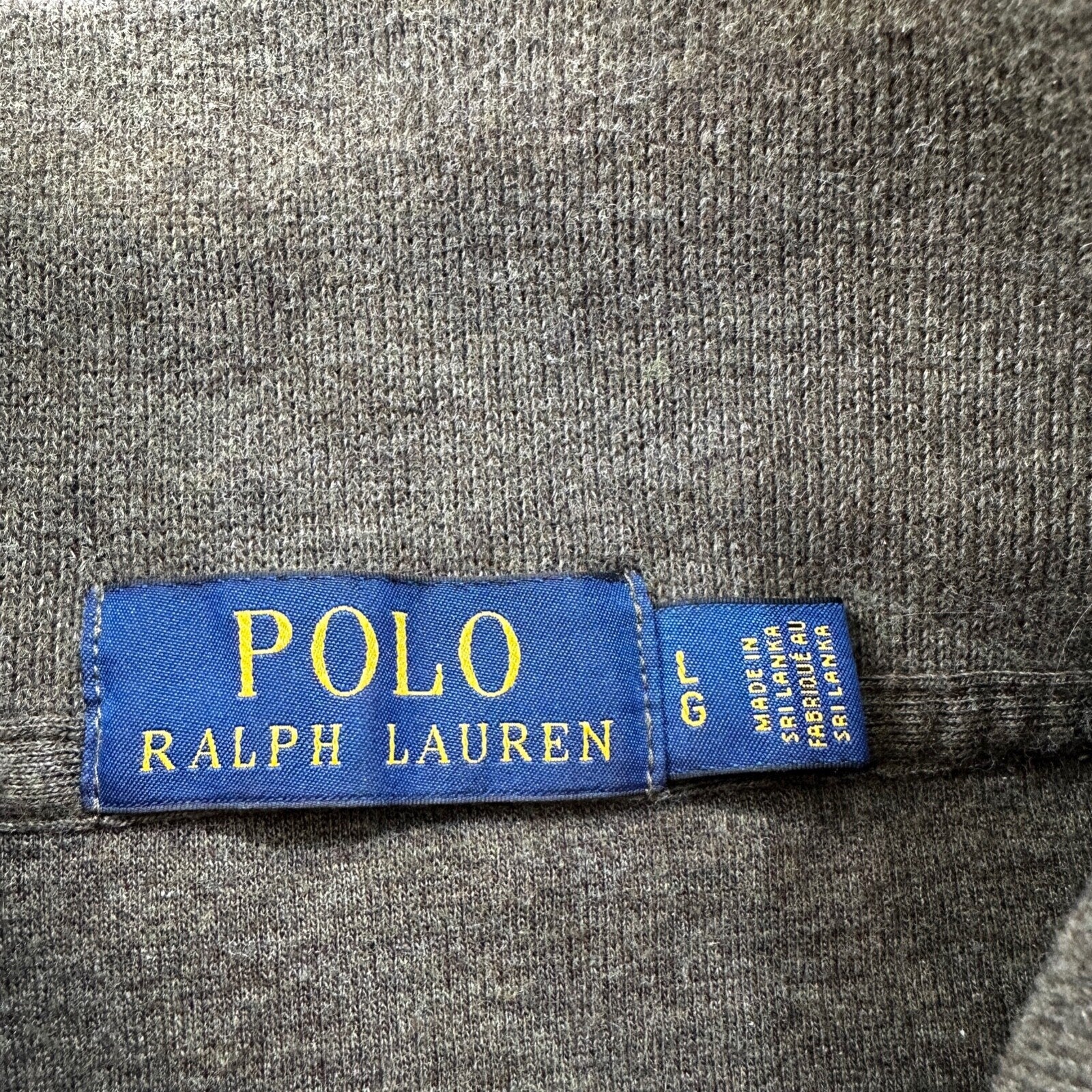 Polo Ralph Lauren Men's Quarter Zip Pullover Sweater Army Green Olive Y2K Size L