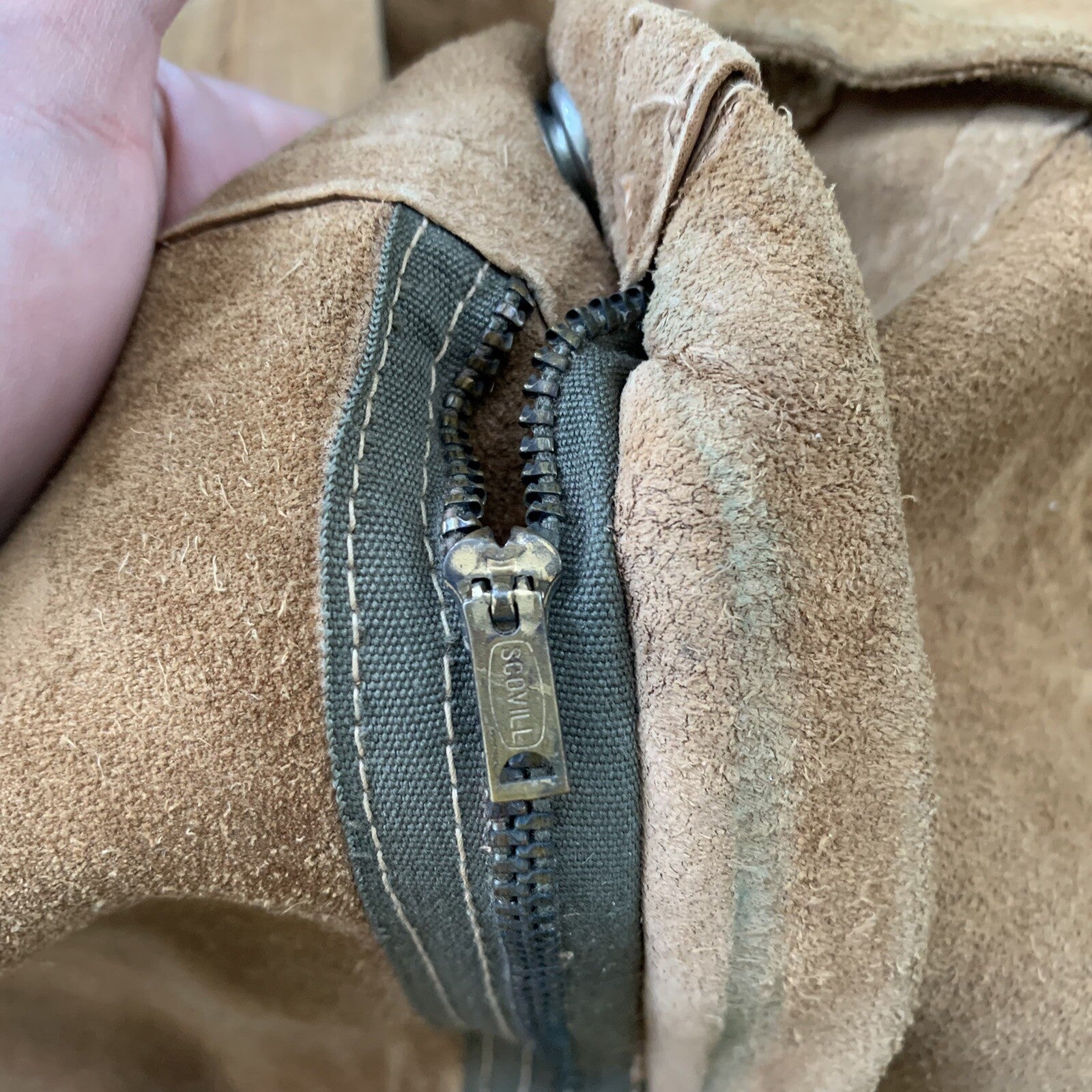 Vintage 1970s Tan Leather Suede Pants 30x31 70s California Cowboy Bell Bottoms