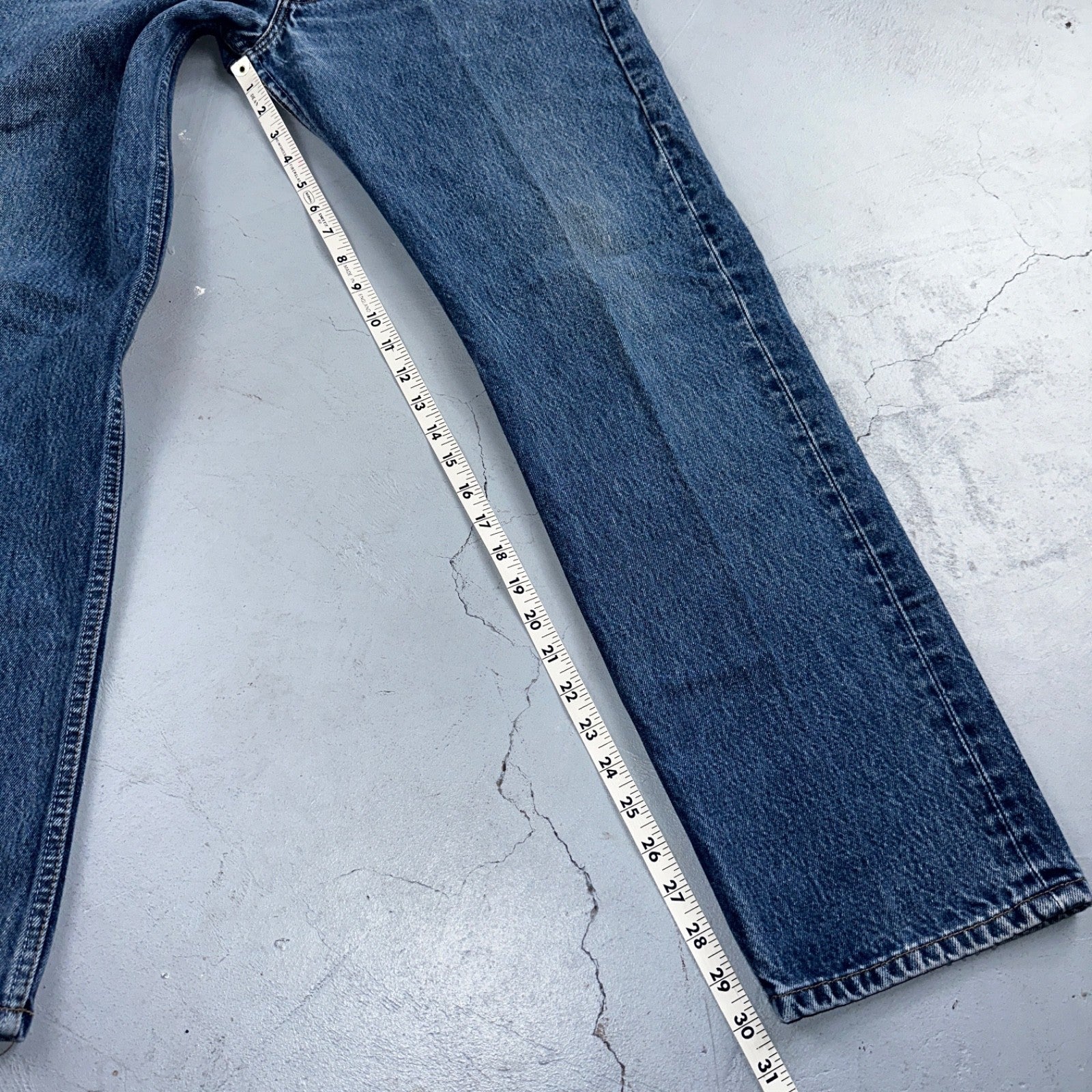 Levis 501 Vintage 90s USA XX Straight Leg Jeans Blue Med Wash 35x34 Act 33x30