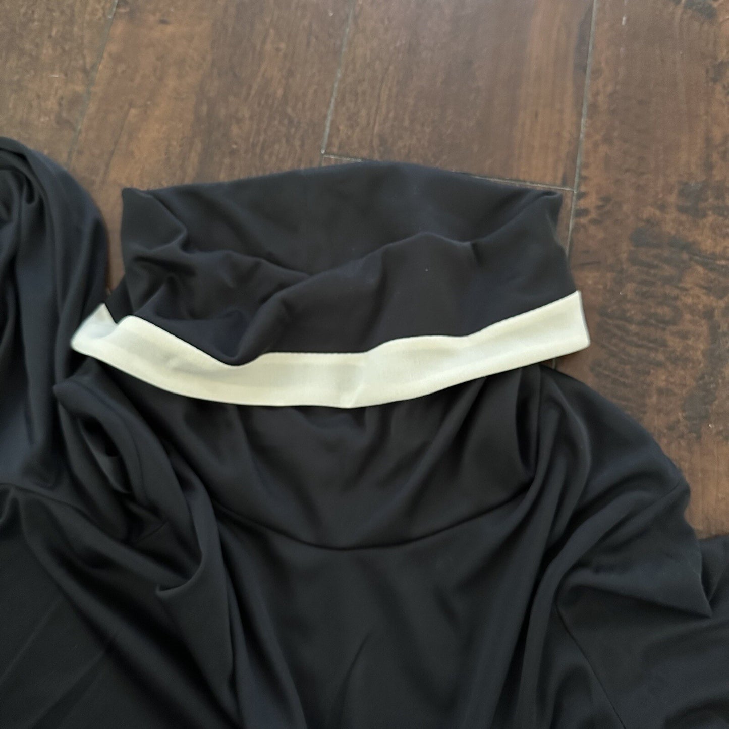 Vintage ALEX COLMAN CALIFORNIA Polyester 70s Black Psychedelic SHIRT Turtleneck