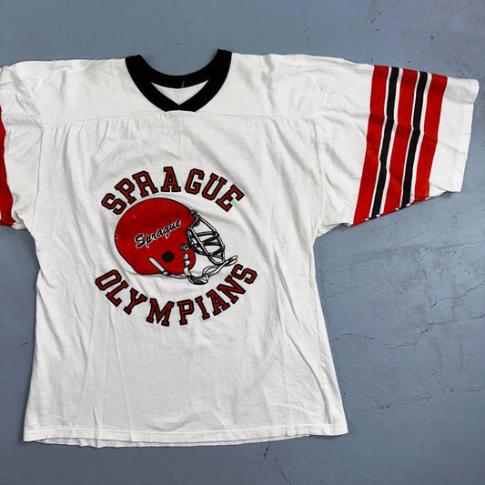 Champion Sprague Olympians VTG T Shirt Football Jersey Salem Keizer Oregon 80s