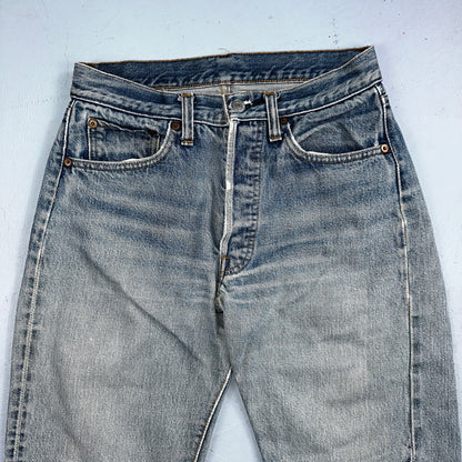 Levis 501 Vintage 80s Redline Selvedge USA XX Jeans Light Wash 30x36 Act 27x31