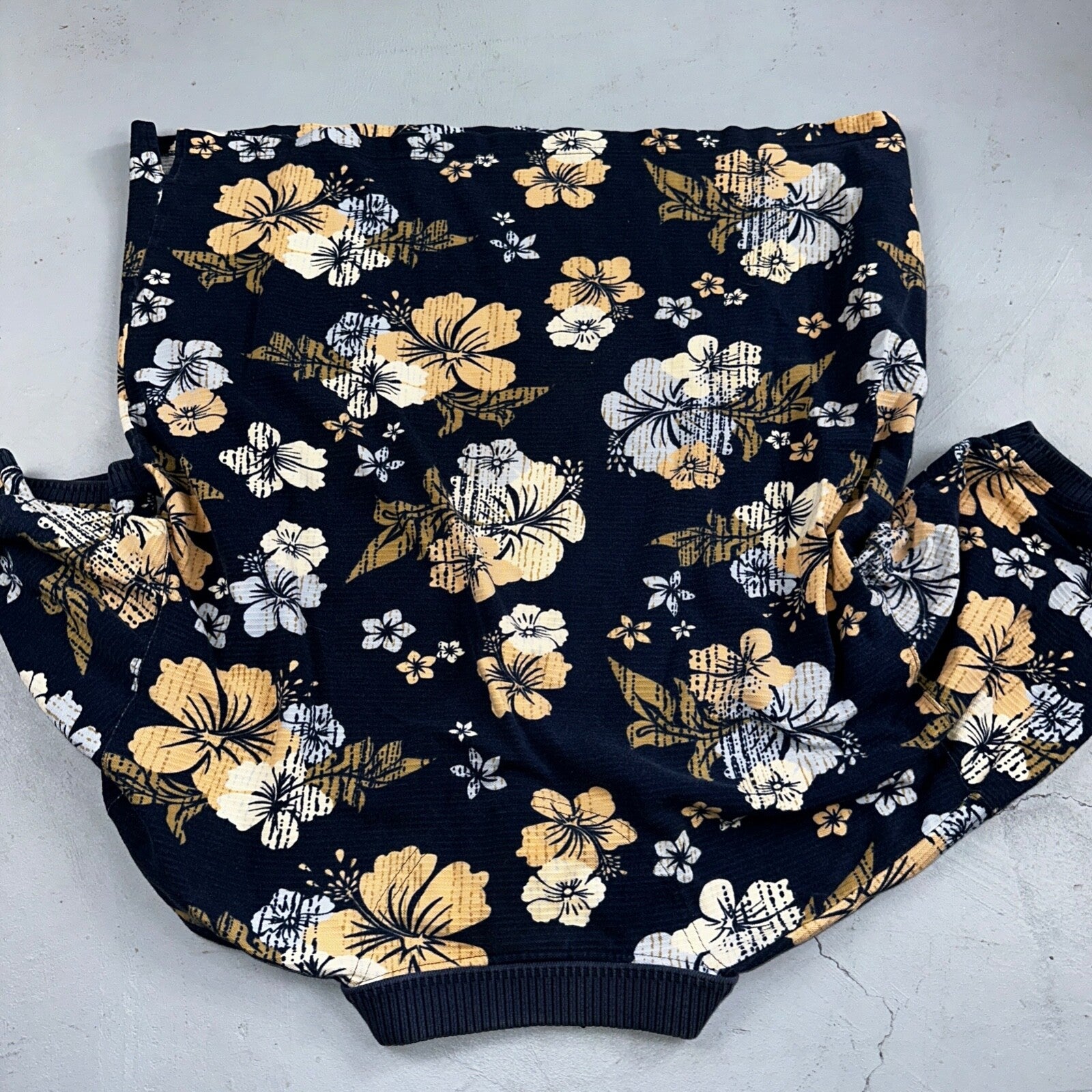 OP Hawaiian Shirt Ocean Pacific Floral Palm Tree Cotton VTG 90s Print Aloha XL