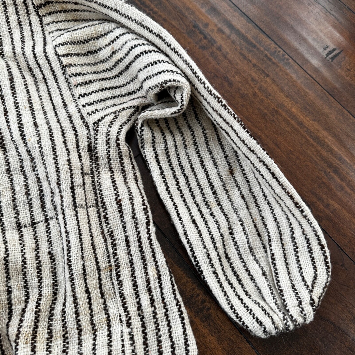 VTG 60s Sweatshirt Womens Zebra Stripe Full Zip Long Sleeve Wool 1960s Rare