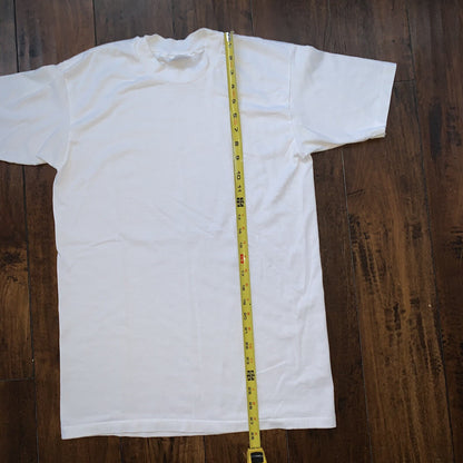 Hanes BLANK Vintage White T Shirt Mens 80s Essential Lot Of 6 Rap Single Stitch