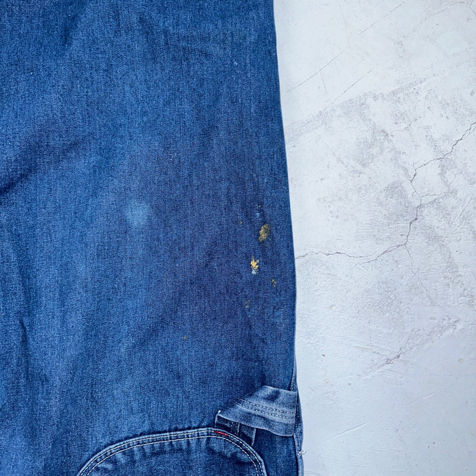 Big Mac Authentic Workwear Men's Bib Overalls 42x30 VTG Wash Blue Jean Denim