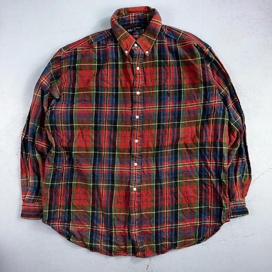 RALPH LAUREN Shirt Mens Size XL Button Up Plaid Long Sleeve Extra Large Blaire