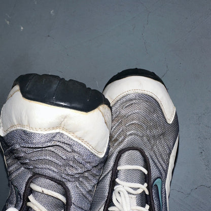 Vintage Nike Trainer Mens White Purple Size 10 USA Leather Sneaker 303901 Y2K