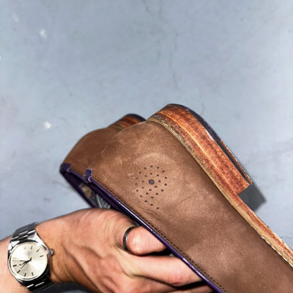 Men’s ROBERT GRAHAM Brown Suede Leather Fashion Loafers Sz 8.5 D