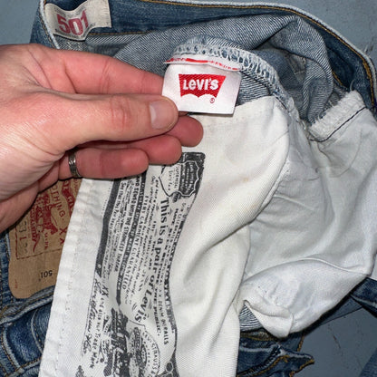 Levis 501 Vintage Y2K XX Straight Leg Jeans Blue Light Wash 33x32 Act 31x30