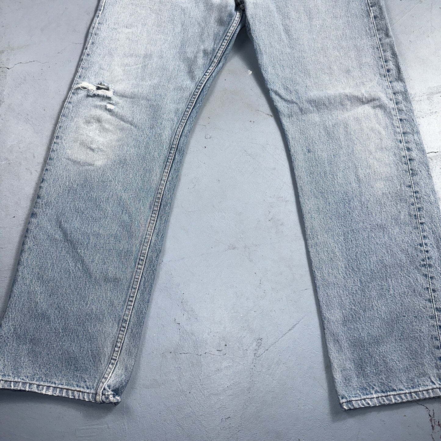 Levis 501 Vintage 80s USA XX 90s Straight Leg Jeans 38x34 Light Wash Act 34x29