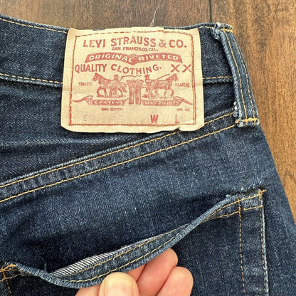 Levis 501 XX Big E True Vintage 60s Redline Selvedge Denim Jeans 1960s DARK BLUE